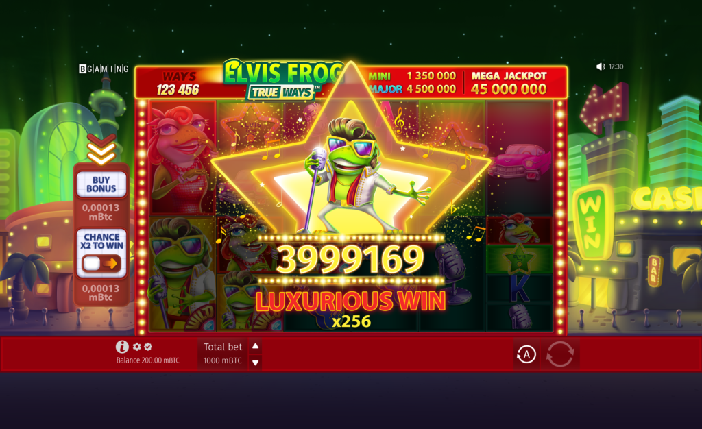 Elvis Frog in Vegas main screen